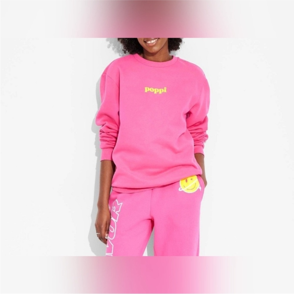 Poppi Pink Sweatshirt and Sweatpants Set